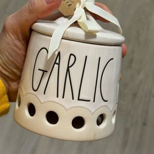 Rae Dunn Cream Garlic Keeper